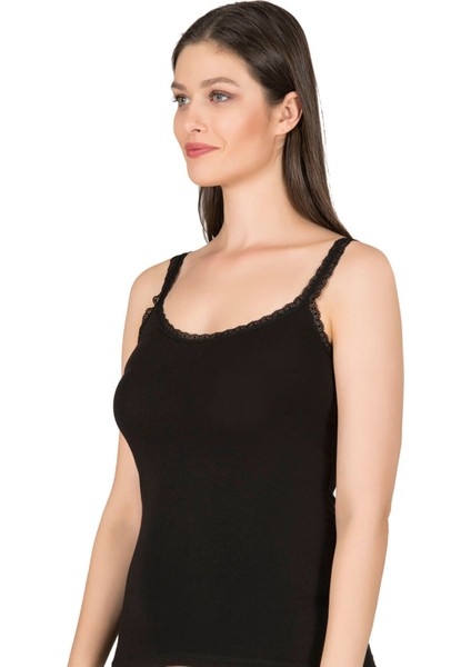 Kadın Modal Pamuklu Ince Askılı Dantelli Atlet modelleri