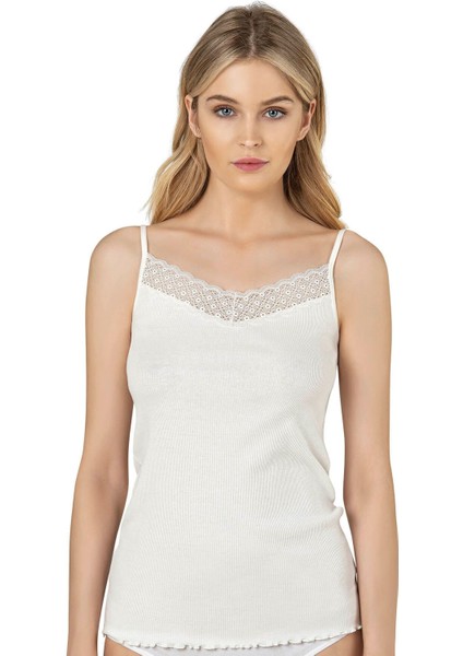 Kadın Premium Kumaş Esnek Viskon Kaşkorse Dantel Detaylı Ip Askılı Atlet fırsatları