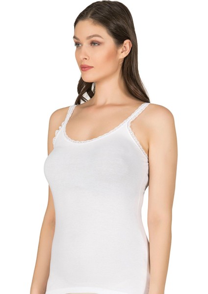 Kadın Modal Pamuklu Ince Askılı Dantelli Atlet modelleri