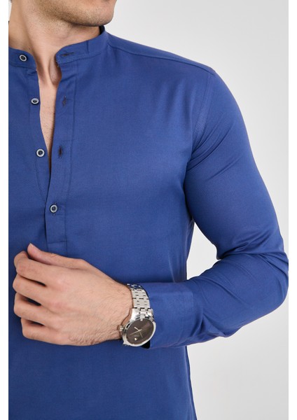 Jack Carısma Yarım Pat Hakim Yaka Pamuklu Likralı Gömlek fırsatları