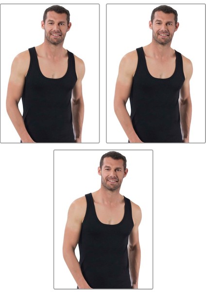 Pamuk Kumaş 3'lü Eko Paket Büyük Bedenli Atlet modelleri