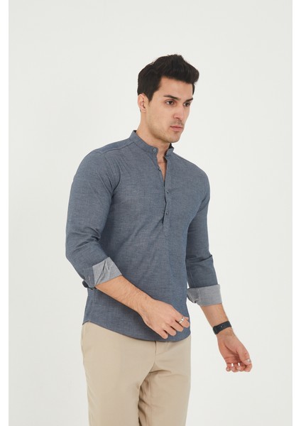 Jack Carısma Yarım Pat Hakim Yaka Pamuklu Likralı Gömlek fiyatları