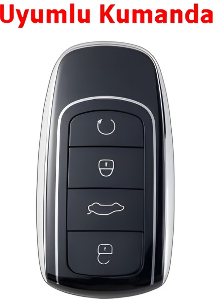 Chery Tiggo 8 Omoda 5 Tiggo 7 Uyumlu Anahtar Kumanda Kılıfı Oto Anahtarlık Siyah Silver fiyatları