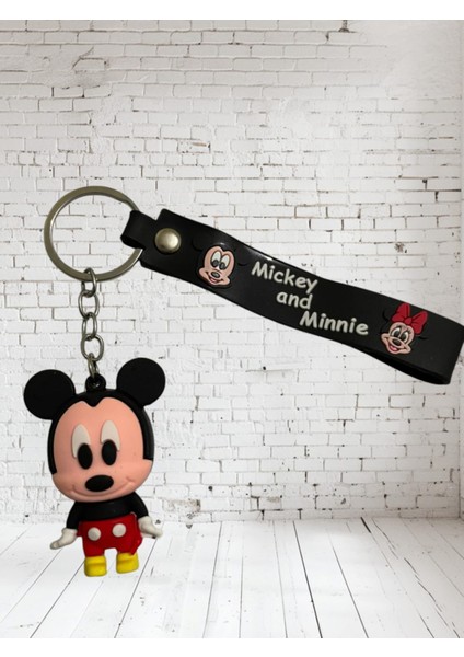 2 Adet Sevimli Minnie ve Mickey Mouse Çift Anahtarlık ve Çanta Aksesuarı modelleri