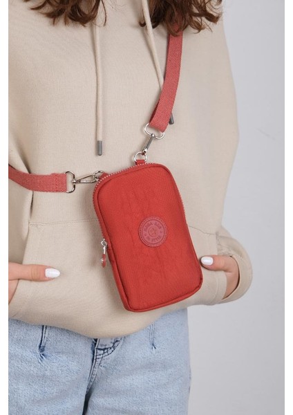 Klinkır Kumaş Mini Çapraz Askılı Kadın Cep Telefonu Çantası Mini Cüzdan Çanta 20*10 cm Su Itici