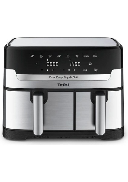 Çift Hazneli Ikili Pişirici Easy Fry & Grill 5,2 L Xxl Iki Sepetli Yağsız Havalı Fritöz fırsatları