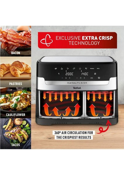 Çift Hazneli Yüksek Kaliteli Easy Fry & Grill Iki Sepetli Yağsız Fritöz fiyatları