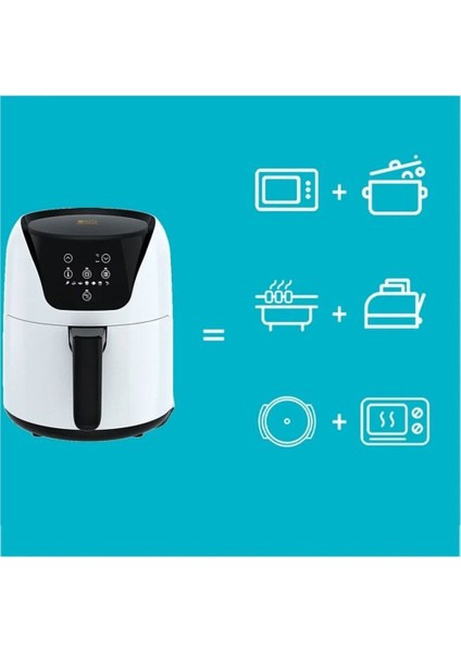 Orginal Silencare 5lt Akıllı Airfryer Fritöz