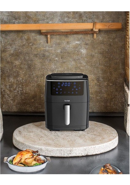 6,5lt Xxl Kapasite 3'ü 1 Arada Çözüm Hava ile Kızartma, Izgara ve Buharda Pişirme Airfryer