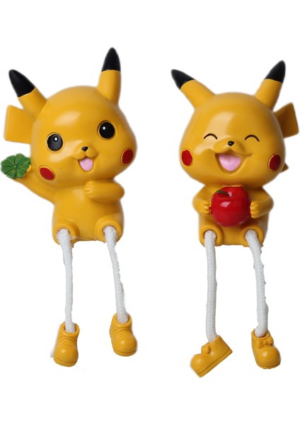 Pokemon Pikachu Ayakları Sallanan 2li Biblo Seti Dekoratif Ürün Ev Ofis Yeni Yıl Doğum Günü si fırsatları