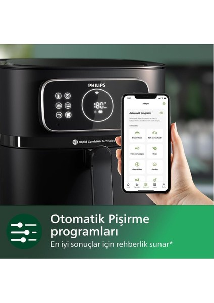 Vıp Series Airfryer 7000 Serisi Xxl Connected, 2 Kg, 8.3 L Kapasite, Uzaktan Bağlantılı , Siyah modelleri