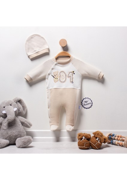 Formalı Ayıcık Erkek Bebek Tulumu