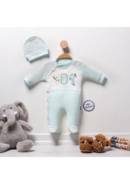 Formalı Ayıcık Erkek Bebek Tulumu