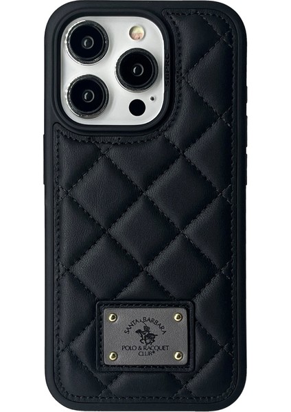 Sbprc iPhone 15 Pro Max Uyumlu Kılıf Ogden Baklava Desenli Dikişli PU Deri Kapak