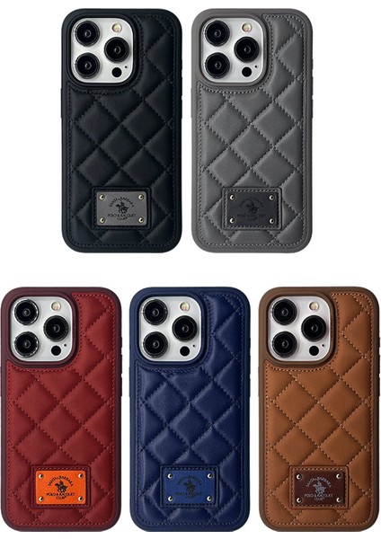 Sbprc iPhone 15 Pro Max Uyumlu Kılıf Ogden Baklava Desenli Dikişli PU Deri Kapak fiyatları