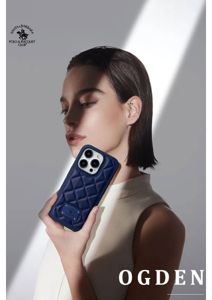 Sbprc iPhone 15 Pro Max Uyumlu Kılıf Ogden Baklava Desenli Dikişli PU Deri Kapak modelleri