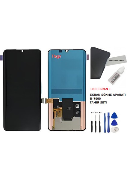 Xiaomi Mi Note 10 Lite Uyumlu LCD Ekran Dokunmatik Servis Orijinali + B-7000 + Tamir Seti