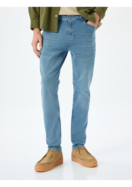 Mıcheal Skinny Erkek Jean Pantolon 5SAM40045ID Açık Indigo