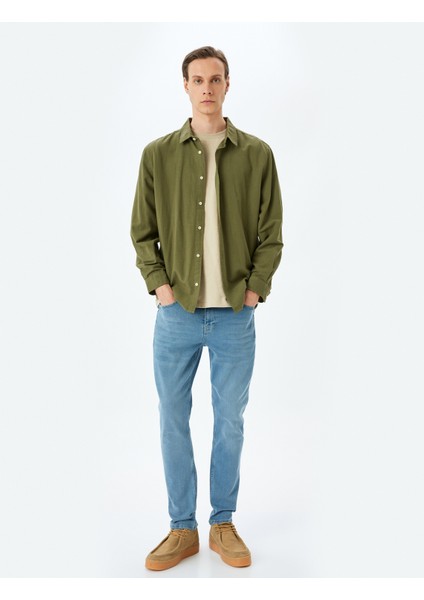 Mıcheal Skinny Erkek Jean Pantolon 5SAM40045ID Açık Indigo fırsatları