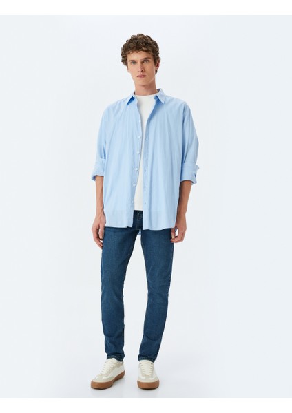 Mıcheal Skinny Erkek Jean Pantolon 5SAM40040ID Orta Indigo fiyatları