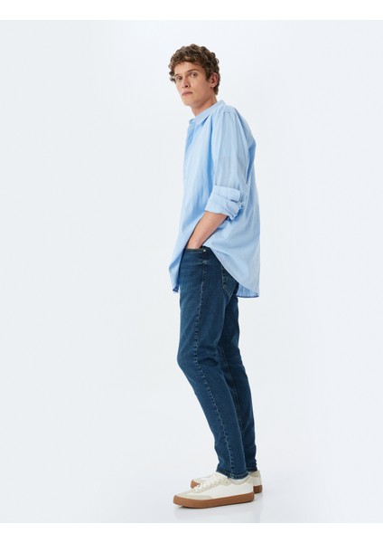 Mıcheal Skinny Erkek Jean Pantolon 5SAM40040ID Orta Indigo modelleri