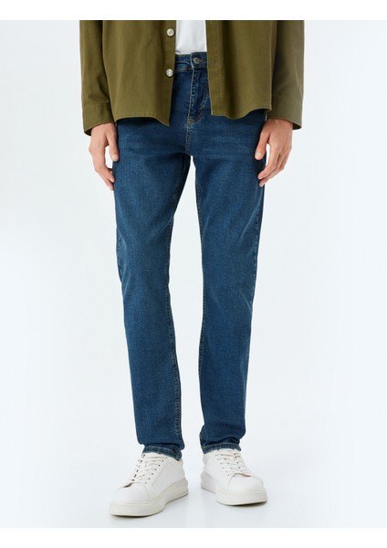 Brad Slım Erkek Jean Pantolon 5SAM40042ID Orta Indigo