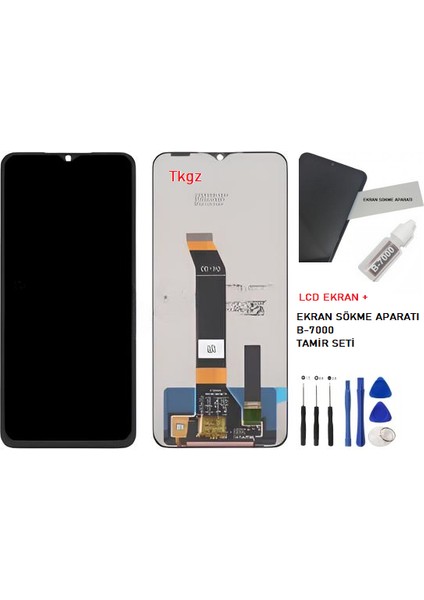 Xiaomi Redmi Note 11R Uyumlu LCD Ekran Dokunmatik Servis Orijinali + B-7000 + Tamir Seti