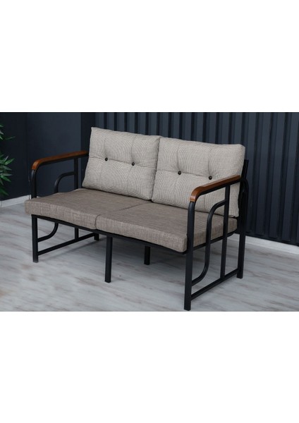 Serdem 2+1+1+Masa Bahçe Balkon Mobilya Takımı Cappicino-Kazayağı modelleri