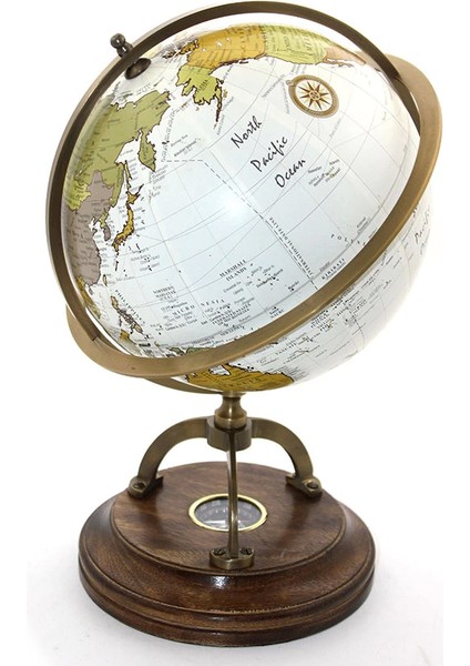 Pirinç Pusulalı Dünya Küre 15466