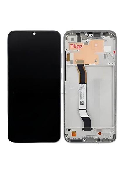 Xiaomi Redmi Note 8 Uyumlu LCD Ekran Dokunmatik Servis Orijinali Çıtalı Gri
