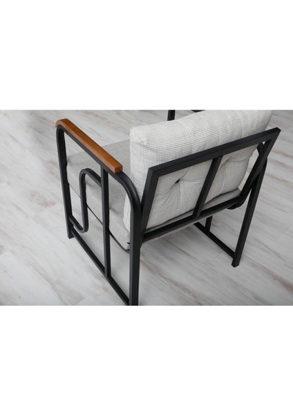 Serdem 2+1+1+Sehpa Bahçe Balkon Mobilya Takımı Gri Kazayağı modelleri