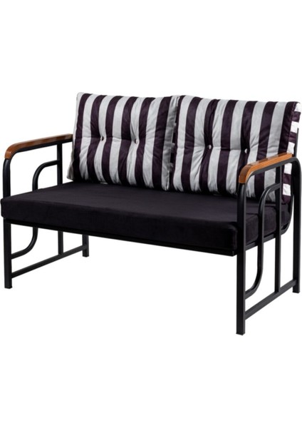 Serdem 2+1+1+Sehpa Bahçe Balkon Mobilya Takımı Siyah Çizgili fiyatları