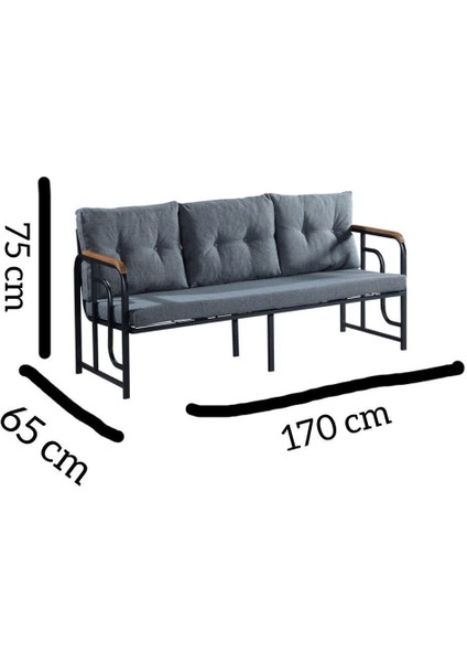Serdem 3-1-1-Masa Bahçe Balkon Mobilyası Gri fiyatları