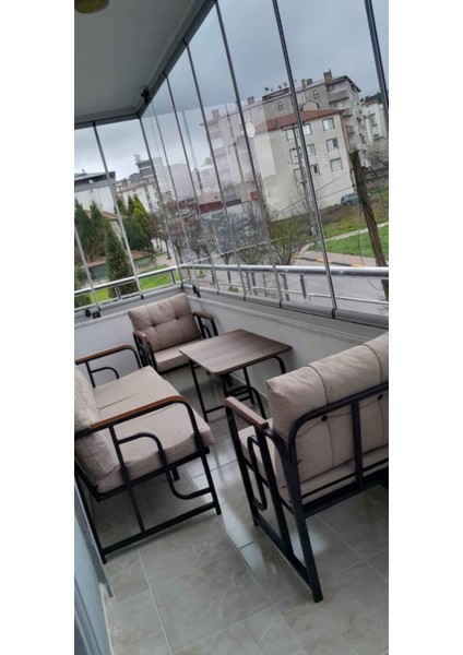 Serdem 3+1+1+Sehpa Bahçe Balkon Mobilya Takımı (Bej N0. 8) fiyatları