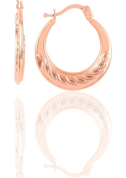 Gümüş Orta Boy Örgü Modeli Şarnel Küpe SGTL10346