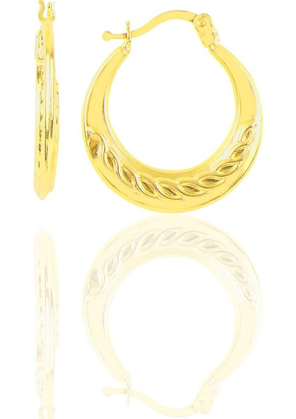 Gümüş Orta Boy Örgü Modeli Şarnel Küpe SGTL10346 fiyatları