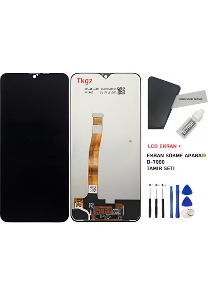 Oppo Realme 3 Pro Uyumlu LCD Ekran Dokunmatik Servis Orijinali + B-7000 + Tamir Seti