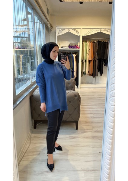 6840 Indigo Triko Tunik