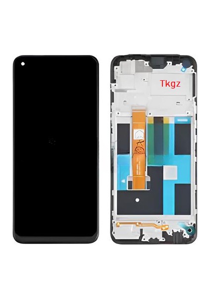 Oppo Realme 7 Uyumlu LCD Ekran Dokunmatik Servis Orijinali Çıtalı