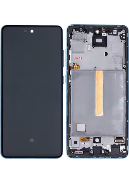 Samsung Galaxy A52 - SM-A525 Uyumlu LCD Ekran Dokunmatik Servis Orijinali Çıtalı Mavi