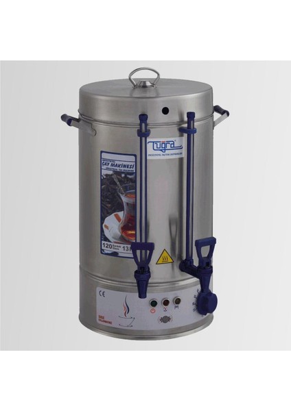 Elektrikli Semaver 120 Bardak 13 Litre Çay Makinesi Otomatı Çaycı Krom