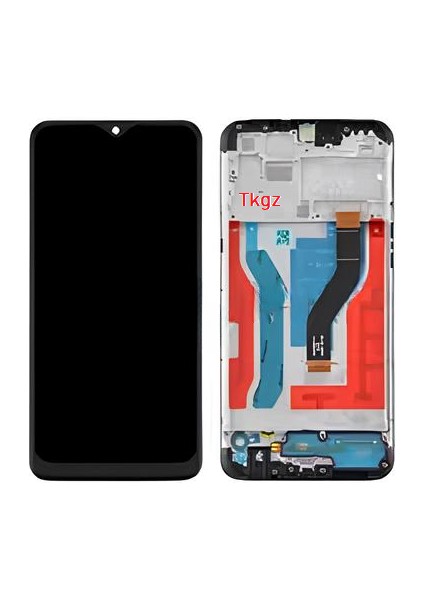 Samsung Galaxy A10S - SM-A107 Uyumlu LCD Ekran Dokunmatik Servis Orijinali Çıtalı