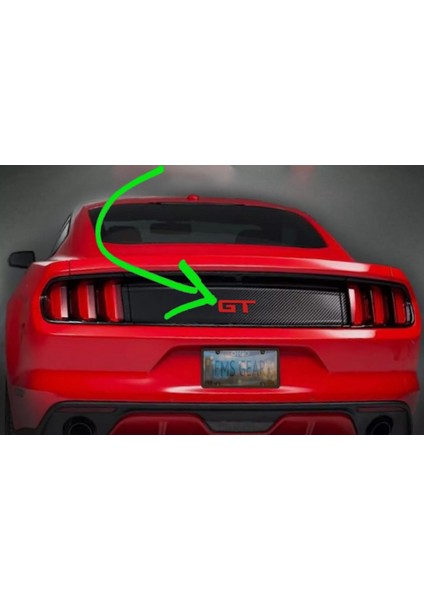 Mustang Gt Bagaj Kırmızı Logo Arma Ford Ile Uyumlu modelleri
