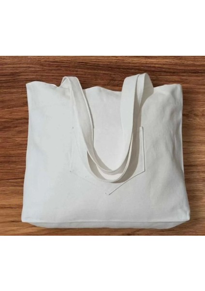 Unisex Piknik ve Deniz Cepli Fermuarlı Çanta - Beyaz fırsatları