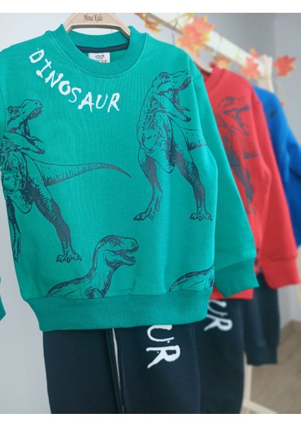 Dinosaur Desenli Bisiklet Yaka Efsane Takım Yeşil - 9-10 fiyatları