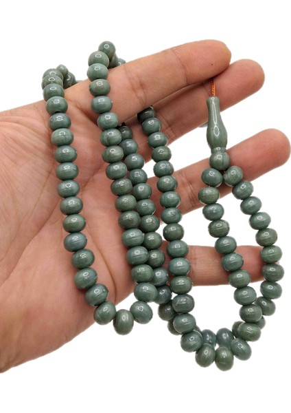 Yassı Küre Kesim Gri Renk 99 Lu Tesbih