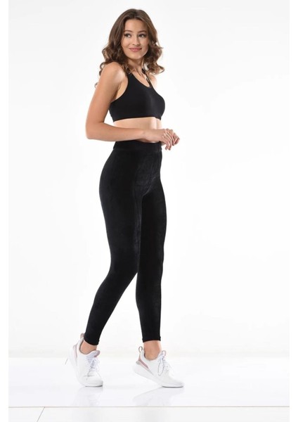 Dynamic Leggins Yüksek Bel Soft Comfort Full Likralı Ince Fitilli Kadife TAYT-1154-1172