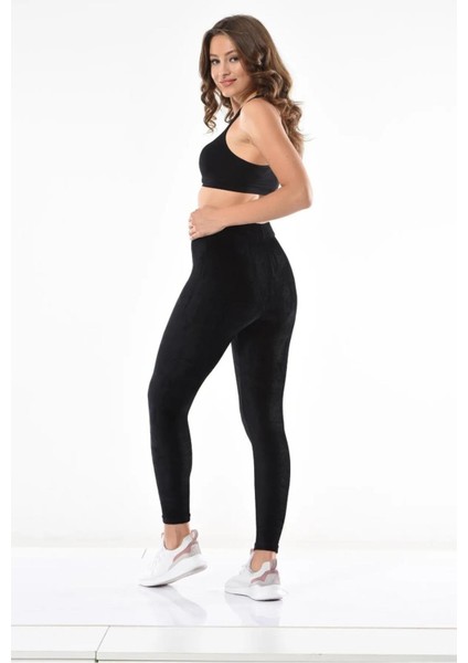 Dynamic Leggins Yüksek Bel Soft Comfort Full Likralı Ince Fitilli Kadife TAYT-1154-1172