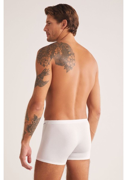 Iç Giyim Kom Ince Bel Davide Pamuklu Basic Erkek Boxer (4 Adet )
