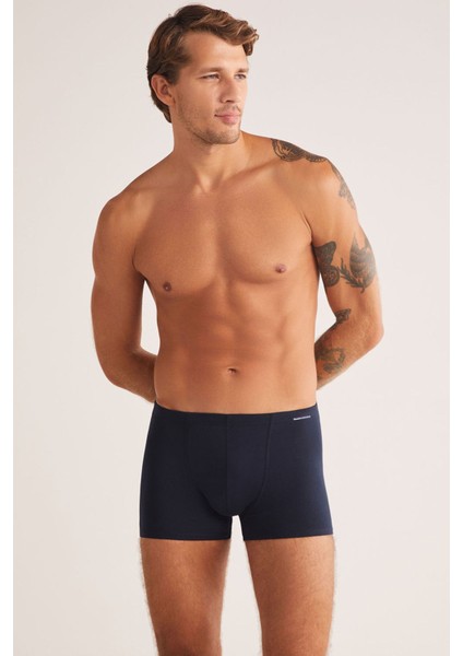 Iç Giyim Kom Ince Bel Davide Pamuklu Basic Erkek Boxer (4 Adet )